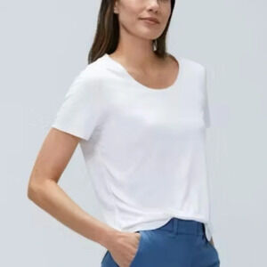 New Ministry Of Supply Womens Luxe Touch Tee Shirt White